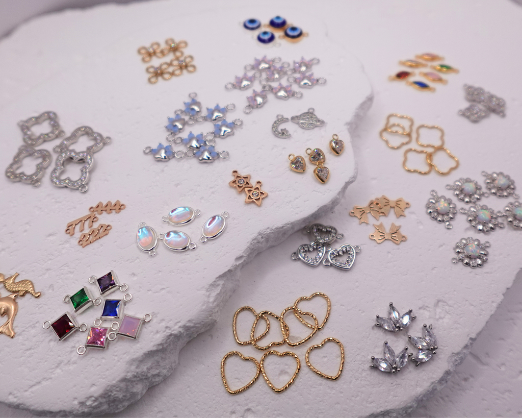 permanent jewellery charms and connectors