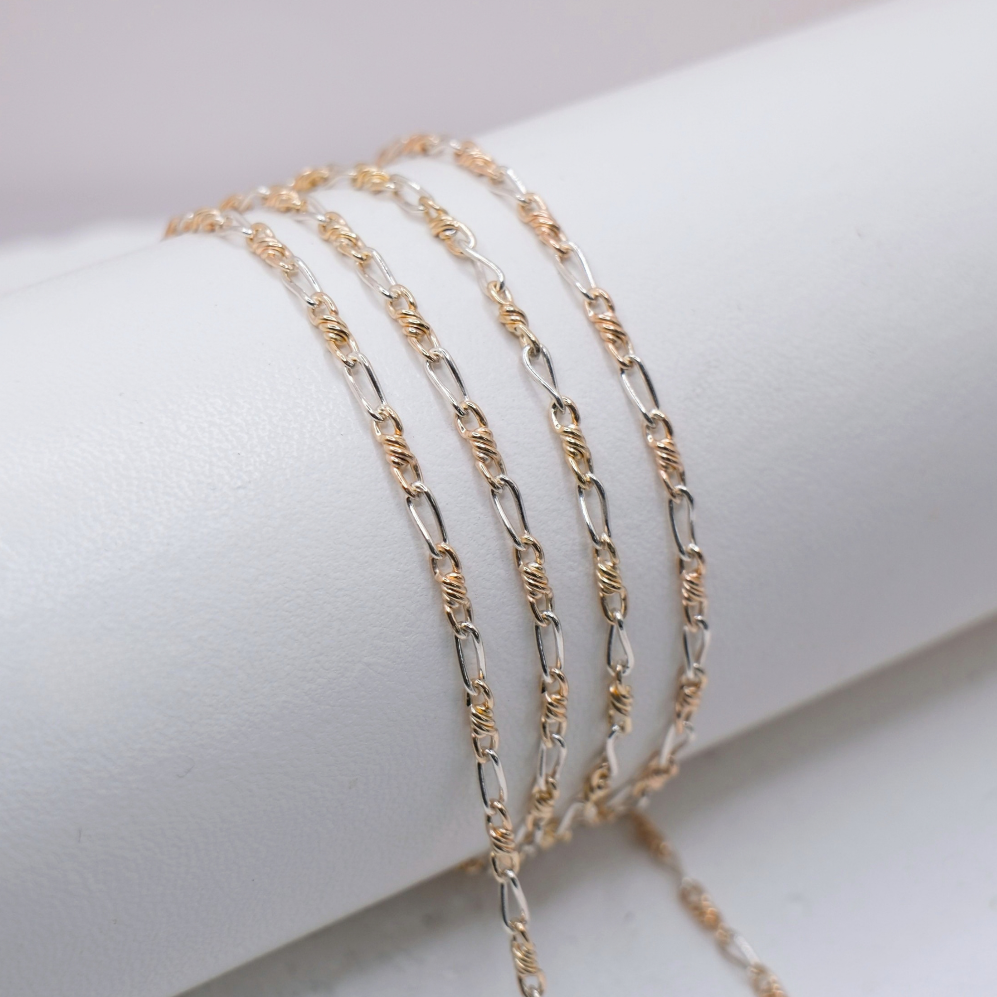 2mm Italian Mixed Metal Knot Chain