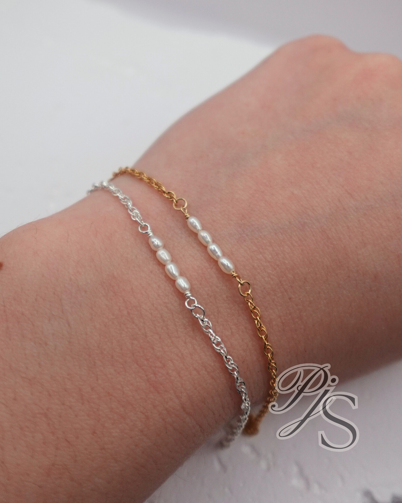 14k Gold filled White Freshwater Pearl Cluster Connectors