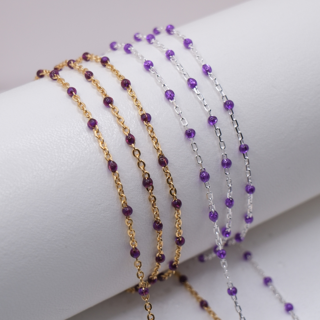 permanent jewellery chains and training gold filled sterling silver