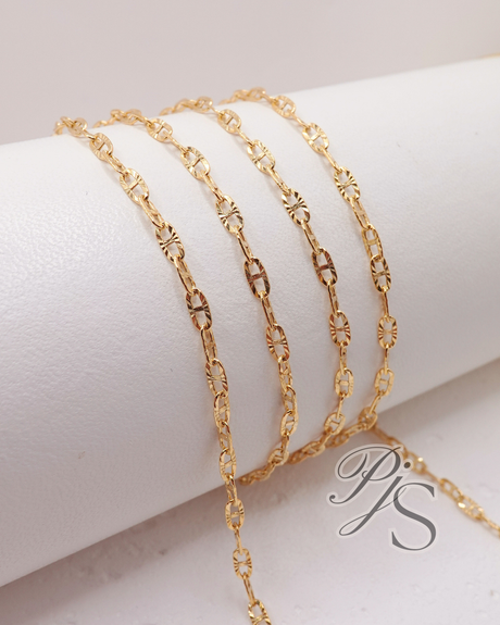2.3mm Textured Marina Chain - 14K Gold Filled