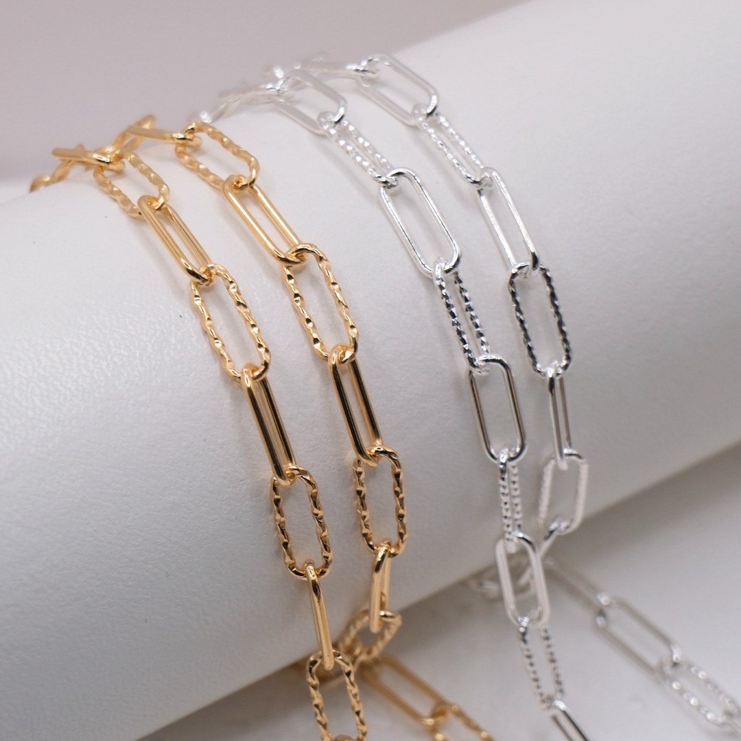 permanent jewellery paperclip chain