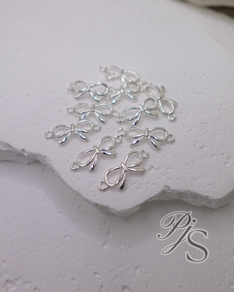 925 Sterling Silver Bow Connector