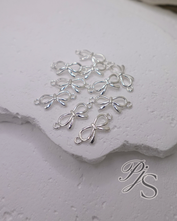 925 Sterling Silver Bow Connector