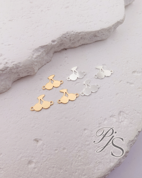 Cherry Connector 14K Gold Filled, 925 Sterling Silver