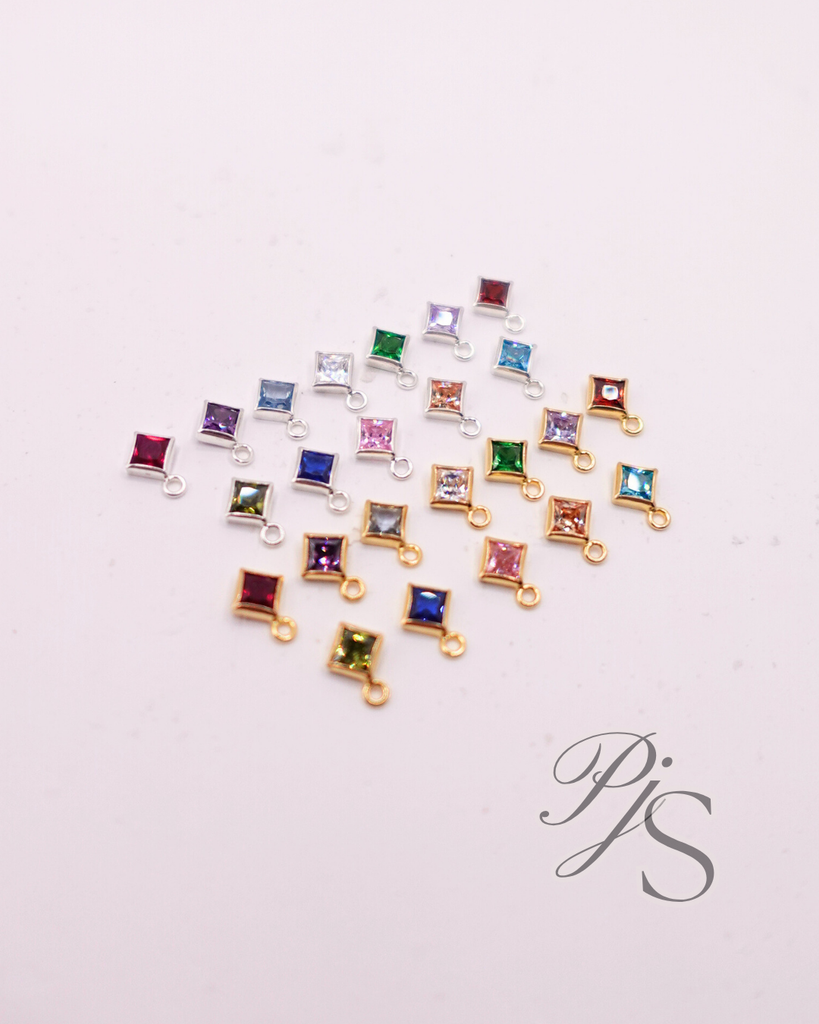 Princess Diamond Birthstone Pendant permanent jewellery