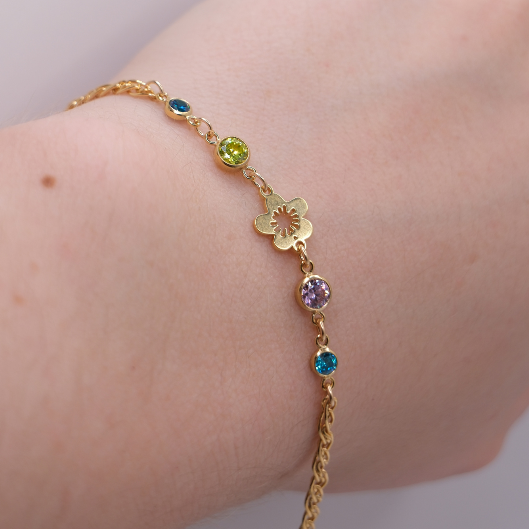 Hibiscus Flower Connector - 14K Gold Filled, 925 Sterling Silver