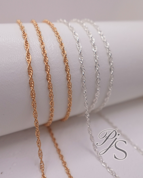 Rope Chain - 14K Gold Filled, 925 Sterling Silver
