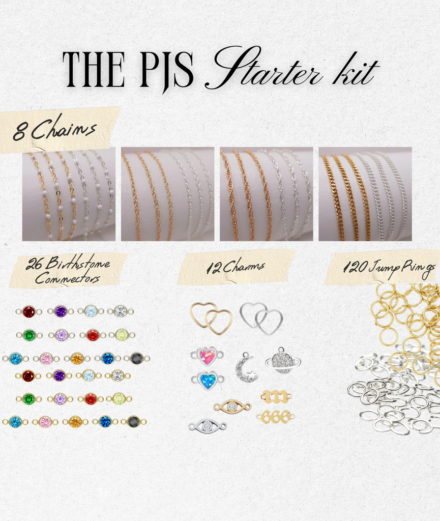 permanent jewellery starter chain & charm kit uk